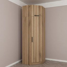 Resim Minar Kale 1 Kapaklı Köşe Dolap + Yüklük Dore 190CM 