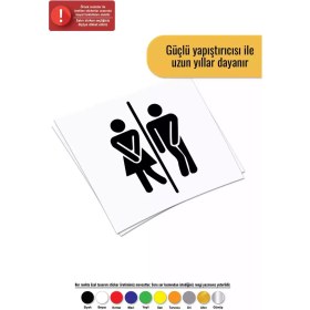 Resim Sıkışmış Bay Wc Sticker Oto Motor Laptop Duvar Folyo Sticker 10X15 cm 