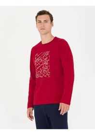 Resim Pierre Cardin 6030 Uzun Kol Erkek Pijama Takımı V1 Bordo 