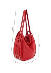 Resim Bruno Rossi Bag Kadın Hakiki Deri Kırmızı Sırt & Omuz Çantası 1048 Mlx14g Bn Cnt Sk25-26 Rosso Kırmızı 