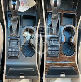 Resim FD OTOMOTİV Hyundai Tucson 2015-2020 Torpido, Konsol, Trim, Göğüs Kaplama Seti Koyu Meşe Özel Renk 