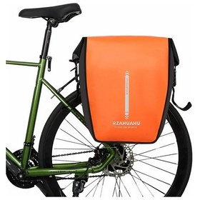 Resim Xindoker Uzun Yol Bisiklet Sürüşü İçin Tamamen Su Geçirmez 18l Tur Paketi - Oranj Polyester 500d Pvc, 41x33x17cm Turuncu 