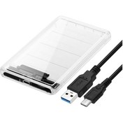 Resim Ancheyn 2.5 Sata Type C USB 3.1 USB 3.0 Şeffaf Harici SSD HDD Disk Kutusu 4389 Ancheyn