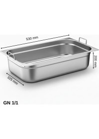 Resim Üret Çelik Üret Saplı Gastronom Küvet Gn 1/1 200 mm 28 Lt 