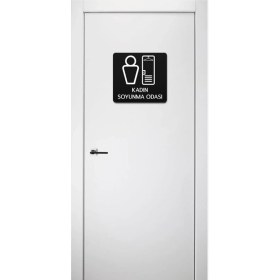 Resim Ofistike Kadın Soyunma Odası Tabelası Ofis Yönlendirme Kapı Isimlik Soyunma Alanı Tabela 