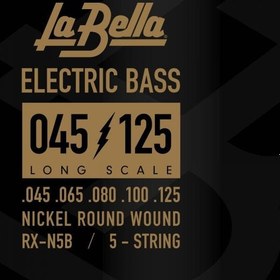 Resim La Bella RX-N5B 45-125 5 Telli Bas Gitar Teli 