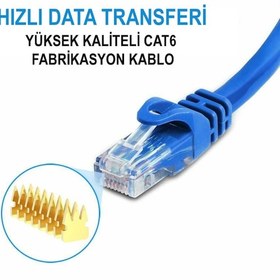 Resim Cat6 Kablosu Ethernet Lan Internet Network Kablo 10 Metre 