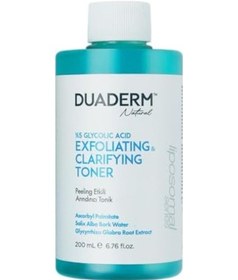 Resim Duaderm Natural Peeling Etkili Yüzde Beş Glikolik Asit Arındırıcı Tonik 200 Ml Açık Beyaz 