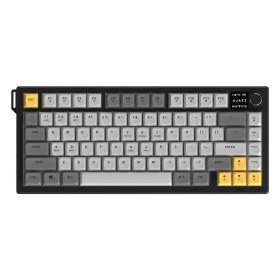 Resim CoverZone Üçlü Mod Membran Gaming Klavye,%75 Düzen, 4000MAH Batarya, Rgb 14 Efekt, Tft Ekran, Type-C, Bluetooth 2.4g, Su Geçirmez, Win Uyumlu, Multimedya Düğmeli | Ajazz ( Sarı Siyah - AF82) 