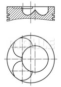 Resim MAHLE 0280600 Piston 81.01 Mm (Std) (1-2 Sil) Volkswagen Caddy III Golf V Passat 2.0 Tdi 03- Bmp Bpw Bss Bww Cbha (WF126774) 