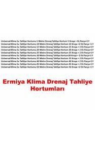 Resim Ermiya Universal Klima Su Tahliye Hortumu 35 Metre Drenaj Tahliye Hortum 35 Kroşe Çivi 2 Ek Parça 1 Y 