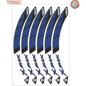 Resim PROMOT YAMAHA X MAX UYUMLU JANT ŞERİDİ Motosiklet Aksesuar Jant Sticker 3 
