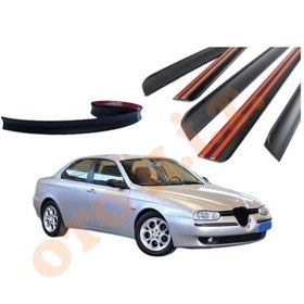 Resim Alfa Romeo 156 Uyumlu Bagaj Üstü Spoiler Mat Siyah 