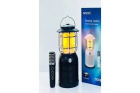 Resim Torima Bluetooth Hoparlör Mikrofonlu Nostaljik Fener Tasarımlı Speaker SD08 Siyah 