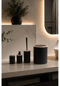 Resim Decorev Banyo Seti Dc-6344 Vest 4prç Siyah Xx6 Siyah 