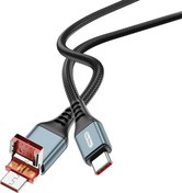 Resim Type-C to Type-C ve USB-A to Type-C Kablo 1.2M Go Des GD-UC593 Biyonik Terminal Tasarım PD65W Go-Des