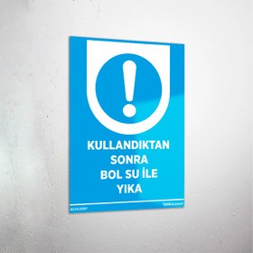 Resim Kullandıktan Sonra Bol Su İle Yıka Levhası - 20x30 cm / Dekota 