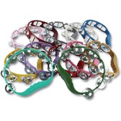 Resim Evsay Kına Gecesi Kına Malzemesi 10 Adet Rengarenk Tef Kına Tefi Plastik Metal Zilli Tef Karışık Renkli 