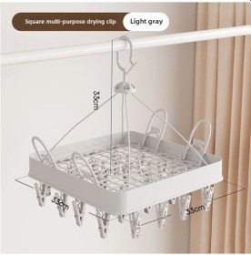 Resim Yifomall Ev İçi Rüzgarlı Dış Mekanlar İçin Kırmızı 24 Çantılı Katlanabilir Plastik Çok Amaçlı Çamaşır Kurutma Rakamı Diğer 