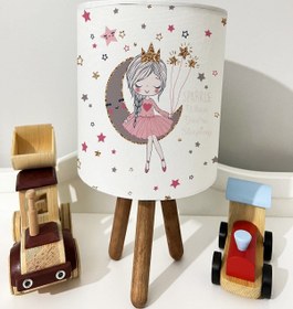 Resim dekomingo Beyaz Ay Prenses Çok Yıldızlı DESENLİ BEBEK VE ÇOCUK ODASI 