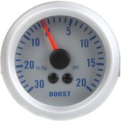 Resim Ximistore9 "52mm Araç Turbo Basınç Göstergesi - Mavi Led'li 0-30in.hg/0-20psı Ölçüm" 