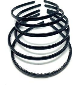 Resim Tahtakaledeyim 6 Adet Plastik Saç Tacı 8 mm Siyah Renk 