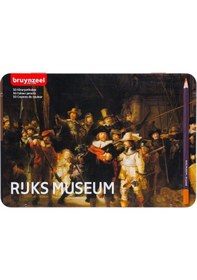 Resim Bruynzeel Colour Pencils Rijksmuseum The Night Watch Set Kuru Boya Kalemi Seti 50 Renk Metal Kutu Görsel Rengi 