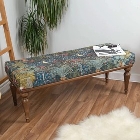 Resim Bohem Tasarım Vintage Ahşap Bank -NW 198 - 45x45x90 cm 