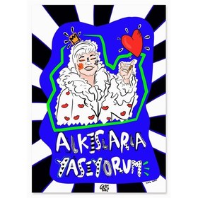 Resim Anason İşleri Başımda Tacım Poster 50x70cm 