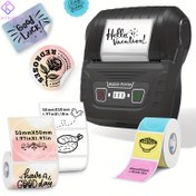 Resim SINMARK SK58 Termal Etiket Makinesi - Taşınabilir Kablosuz Termal Etiket Yazıcısı, Barkodlar, Giyim, Mücevherat, Perakende, Posta için Uygun, Cep Telefonları ile Uyumlu Cadılar Bayramı Hediyeleri, Noel Hediyeleri, 3 Rulo Etiketli Hediye Termal Etiket Üreticisi 