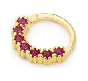 Resim Cherry By Özkonak Kırmızı Sıra Taşlı Helix Piercing Sarı 