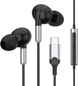 Resim Samsung Galaxy S25 S24 S23 Ultra A16 A26 A56 USB C için USB C Kulaklık Mikrofonlu Kulak İçi Kulaklık Kablolu Kulaklık USB Tip C iPhone 16 15 iPad Pro Air 5 Mini 6 Google Pixel 9/8 için 