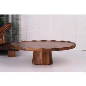 Resim Atby Akasya Pasta Standı Ahşap 