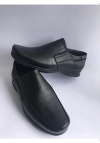 Resim Hakiki Deri Ortopedik Erkek Ayakkabı M-8 Siyah 