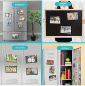 Resim Globalbloom Black 6 İnches 10 Pieces 10'lu Paket 4x6 Ve 5x7 Inç Manyetik Modern Fotoğraf Çerçevesi Dıy Buzdolabı Sticker Parti Dekorasyonu 