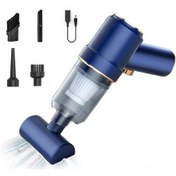 Resim Geekyou Kablosuz Taşınabilir Mini Elektrikli Süpürge - Araba/ev İçin Kuru-ıslak Toz/kum Temizleyici Usb Şarjlı Abs Malzeme Mavi 