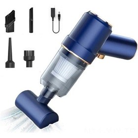 Resim Geekyou Kablosuz Taşınabilir Mini Elektrikli Süpürge - Araba/ev İçin Kuru-ıslak Toz/kum Temizleyici Usb Şarjlı Abs Malzeme Mavi 