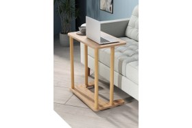 Resim Woodhub Kahverengi Tekerlekli Çam Çalışma Masası ve Kişisel Çözüm Sehpası Laptopmasa 60 cm Suntalam 35 cm 6 