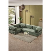 Resim Legom Lucas Aktivite Koltuğu Yatak Olabilen Çok Amaçlı Kanepe L Koltuk Yeşil 