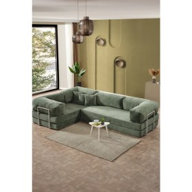 Resim Legom Lucas Aktivite Koltuğu Yatak Olabilen Çok Amaçlı Kanepe L Koltuk Yeşil 