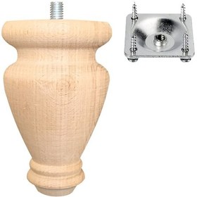 Resim Tsmpapel Ham Ahşap Koltuk- Kanepe Ayağı Uzunluk: 15 Cm /Kalınlık :92 Mm 