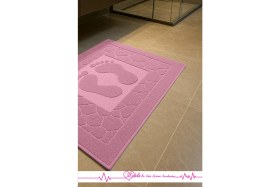 Resim Pamuklu 50X70CM Ayak Desenli, Lavabo Havlusu, Ayak Havlusu, Ayak Paspası 