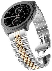 Resim PSR aksesuar Gold KRD-36 20mm Metal Zore Kordon-Gold Galaxy Watch Active 2 40mm ile uyumlu 