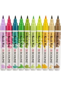 Resim Talens Ecoline Brush Pen Fırça Uçlu Kalem Seti 10 Renk Botanıc Co 