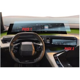 Resim Peugeot 3008 Panoramik İ-cockpıt Multimedya Ve Klima Konsol Uyumlu Set Nano Ekran Koruyucu 