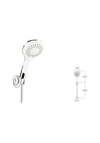 Resim Mafsallı Duş Seti 3 Fonksiyonlu Beyaz - Krom 