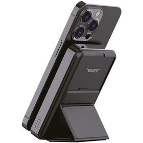 Resim Buff BP13 10000 Mah Magsafe Dijital Göstergeli Standlı PowerbanK Siyah 