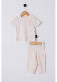 Resim U.s.polo Assn. Kız Bebek 2li Takım - Ekru Ekru 