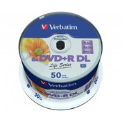 Resim Verbatim DVD+R DL 50'li 8.5GB 8X Yazdırılabilir Verbatim