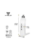 Resim Wrels Spor Su Şişesi Malzemesi Spor Fitness Koşu Sürme Kamp Yürüyüş Taşınabilir White White 